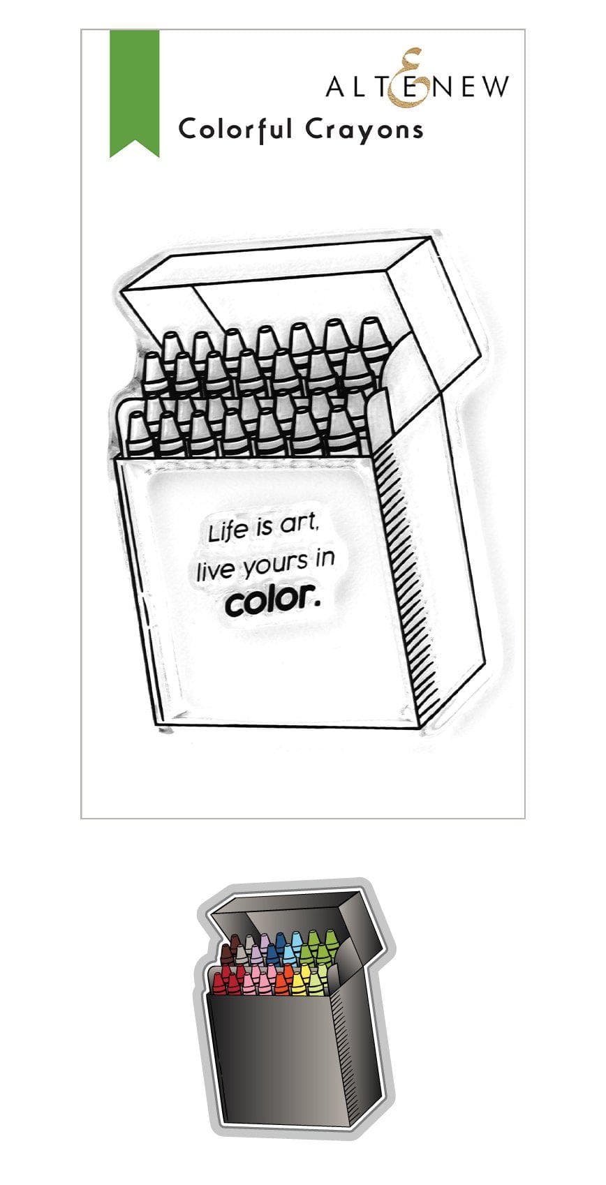 Stamp & Die Bundle Colorful Crayons