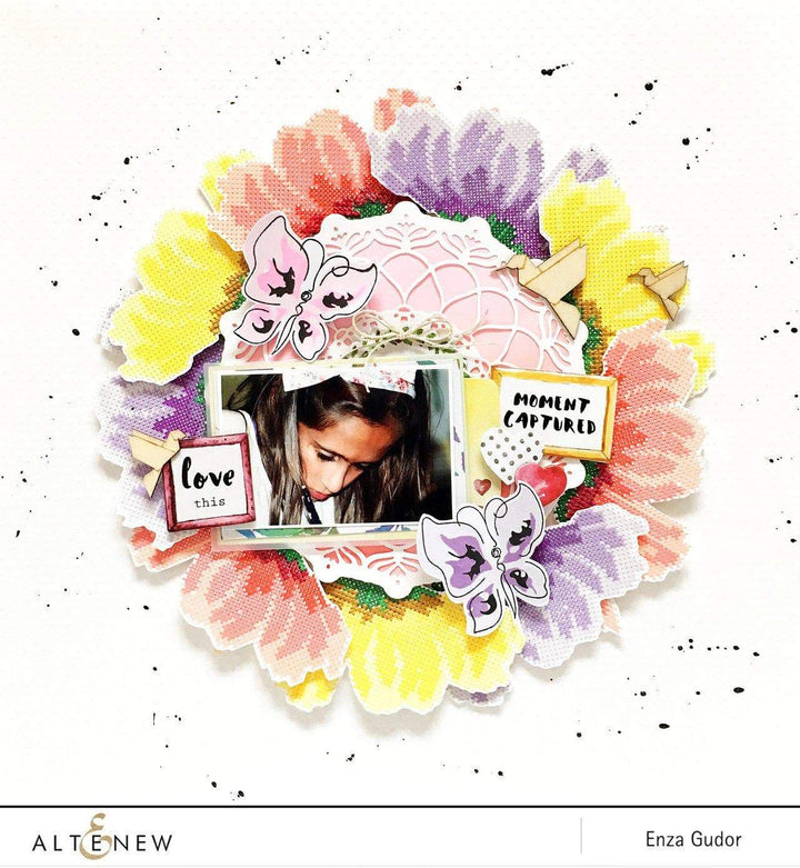 Stamp & Die Bundle Cross Stitch Flower