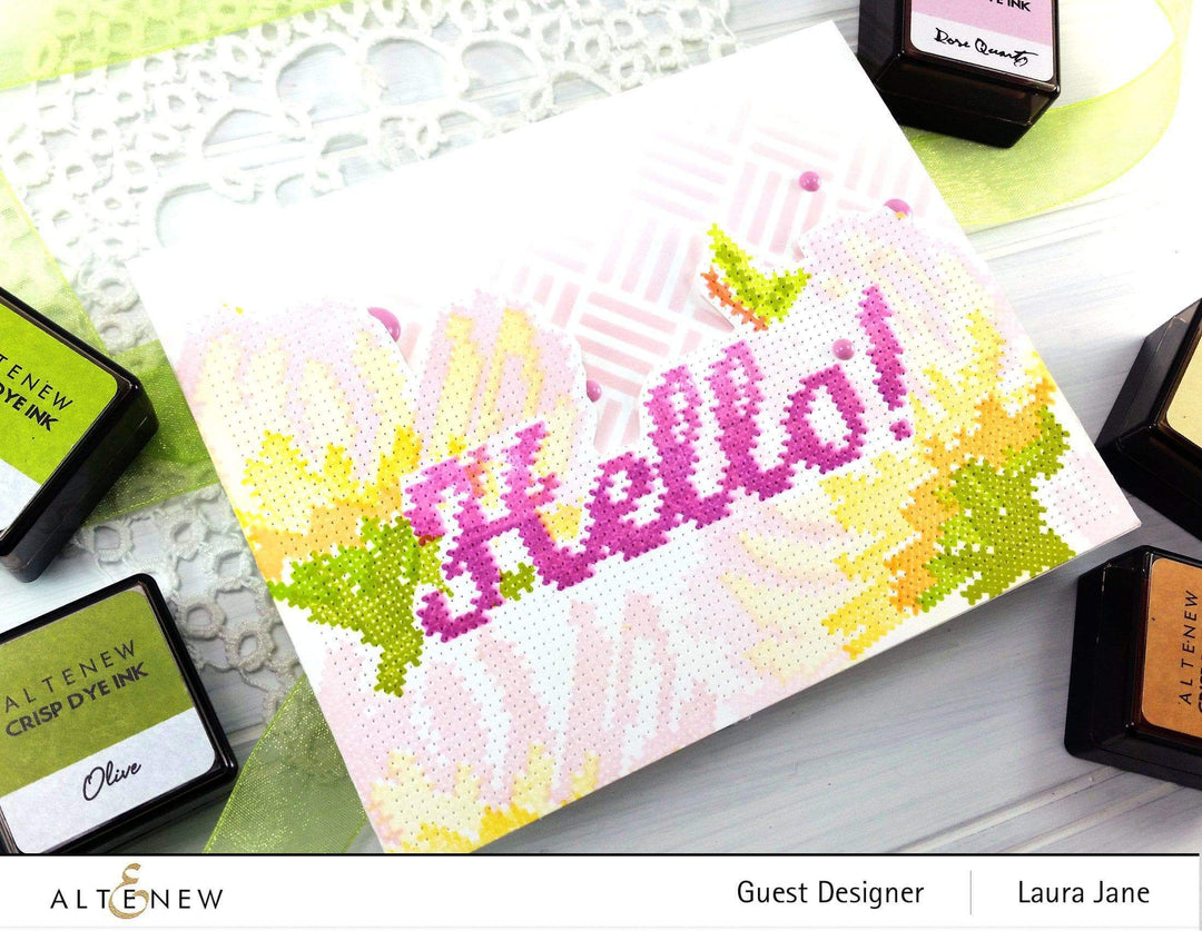 Stamp & Die Bundle Cross Stitch Flower