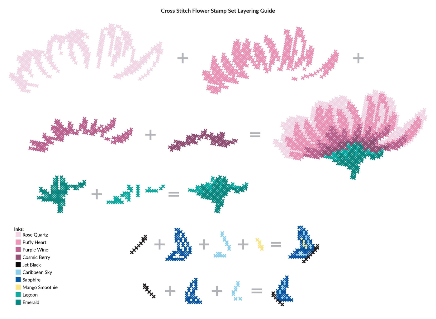 Stamp & Die Bundle Cross Stitch Flower
