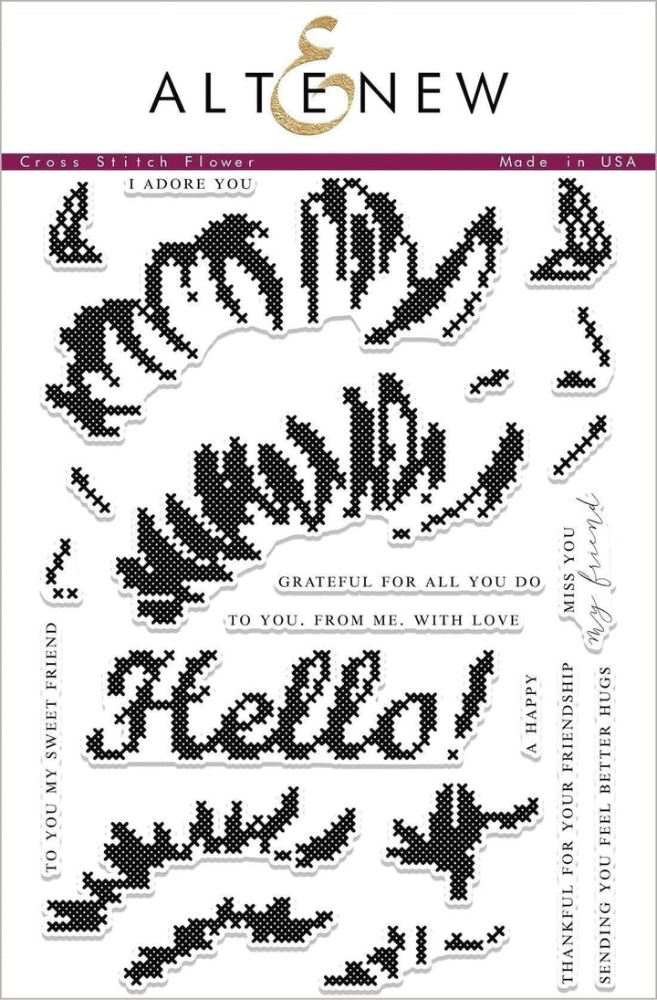 Stamp & Die Bundle Cross Stitch Flower