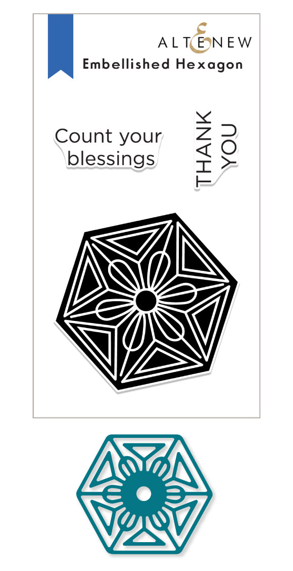 Stamp & Die Bundle Embellished Hexagon