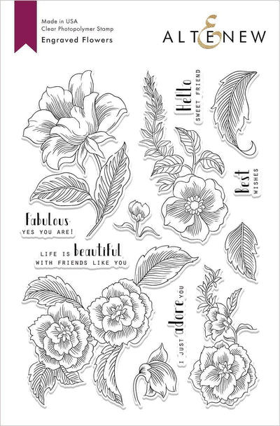 Stamp & Die Bundle Engraved Flowers