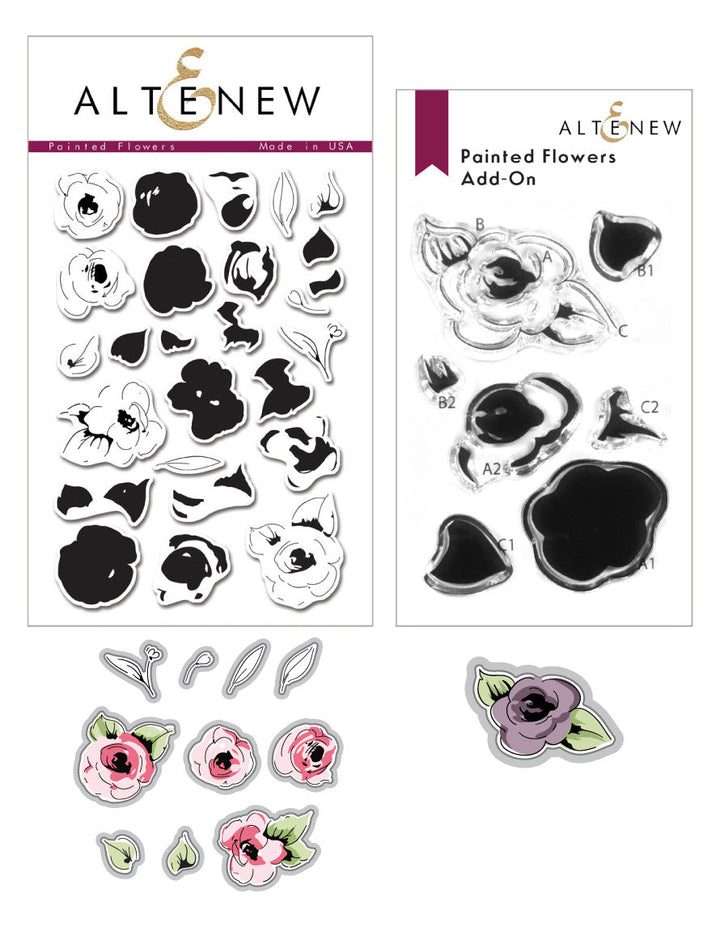 Stamp & Die Bundle Fan Favorites: Painted Flowers Complete Stamp & Die Bundle
