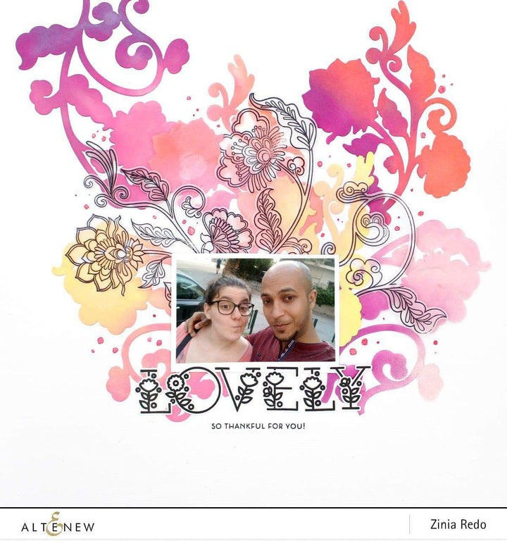 Stamp & Die Bundle Floral Alphabet