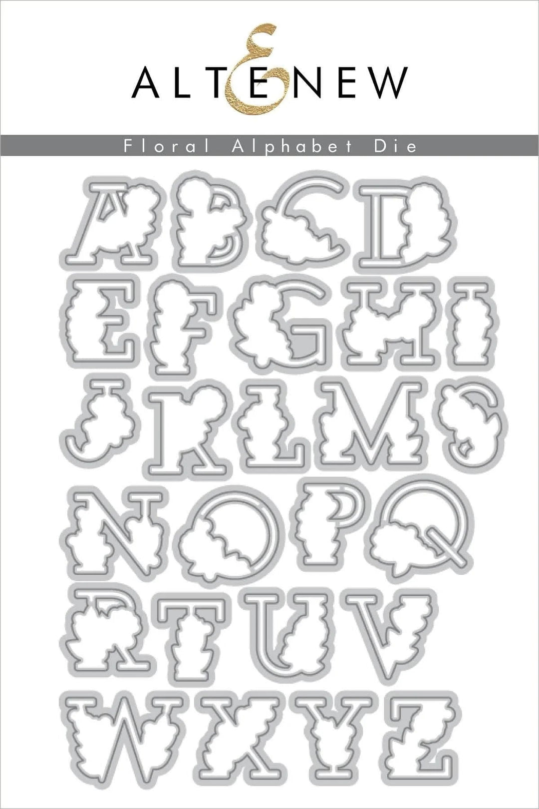 Stamp & Die Bundle Floral Alphabet