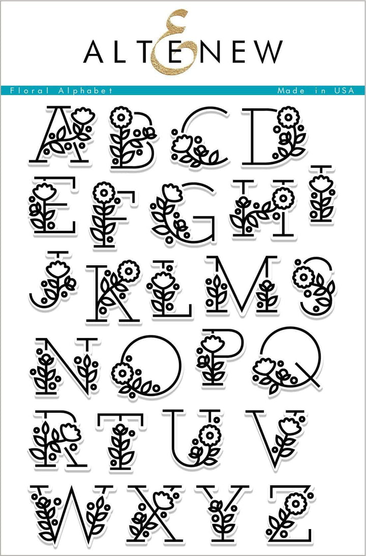 Stamp & Die Bundle Floral Alphabet
