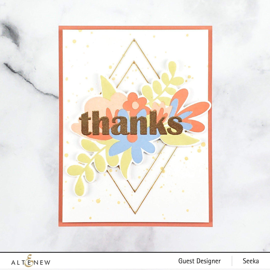 Stamp & Die Bundle Floral Thanks