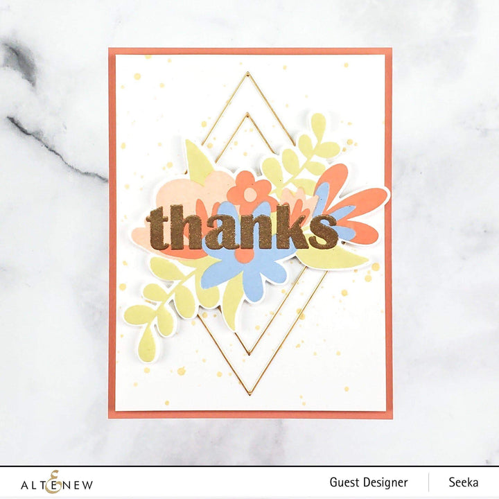 Stamp & Die Bundle Floral Thanks