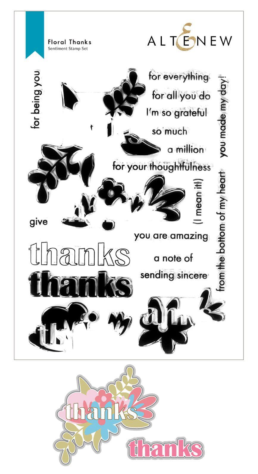 Stamp & Die Bundle Floral Thanks