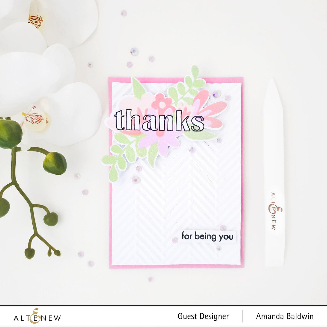 Stamp & Die Bundle Floral Thanks