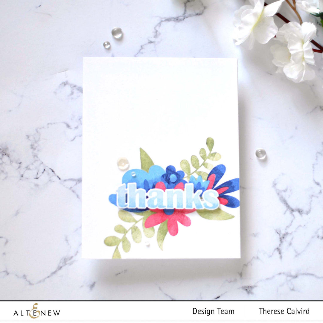 Stamp & Die Bundle Floral Thanks