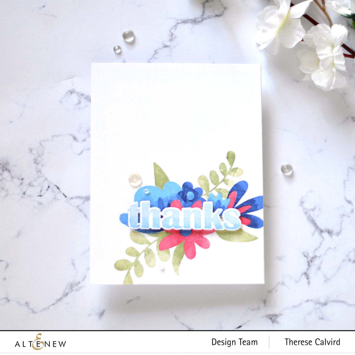 Stamp & Die Bundle Floral Thanks