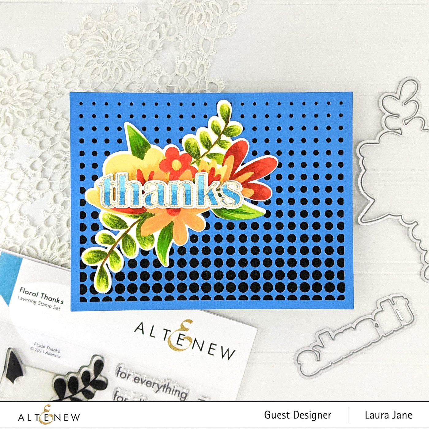 Stamp & Die Bundle Floral Thanks