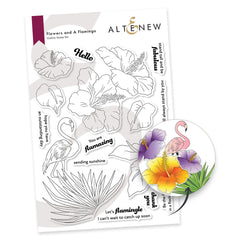 Stamp & Die Bundle Flowers And A Flamingo