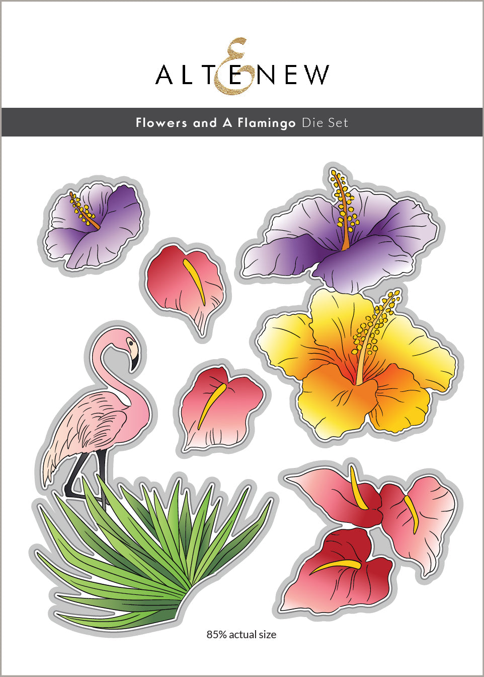 Stamp & Die Bundle Flowers And A Flamingo