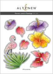 Stamp & Die Bundle Flowers And A Flamingo
