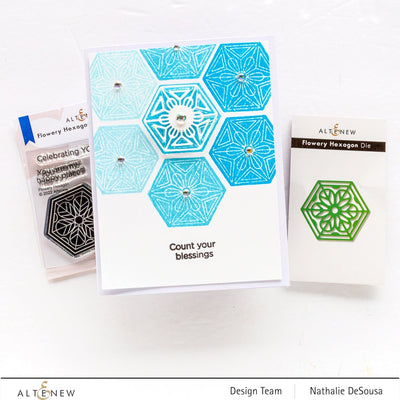 Stamp & Die Bundle Flowery Hexagon