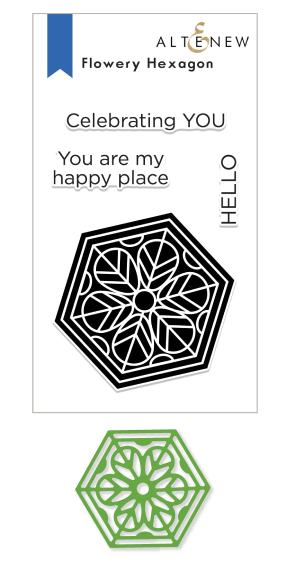 Stamp & Die Bundle Flowery Hexagon