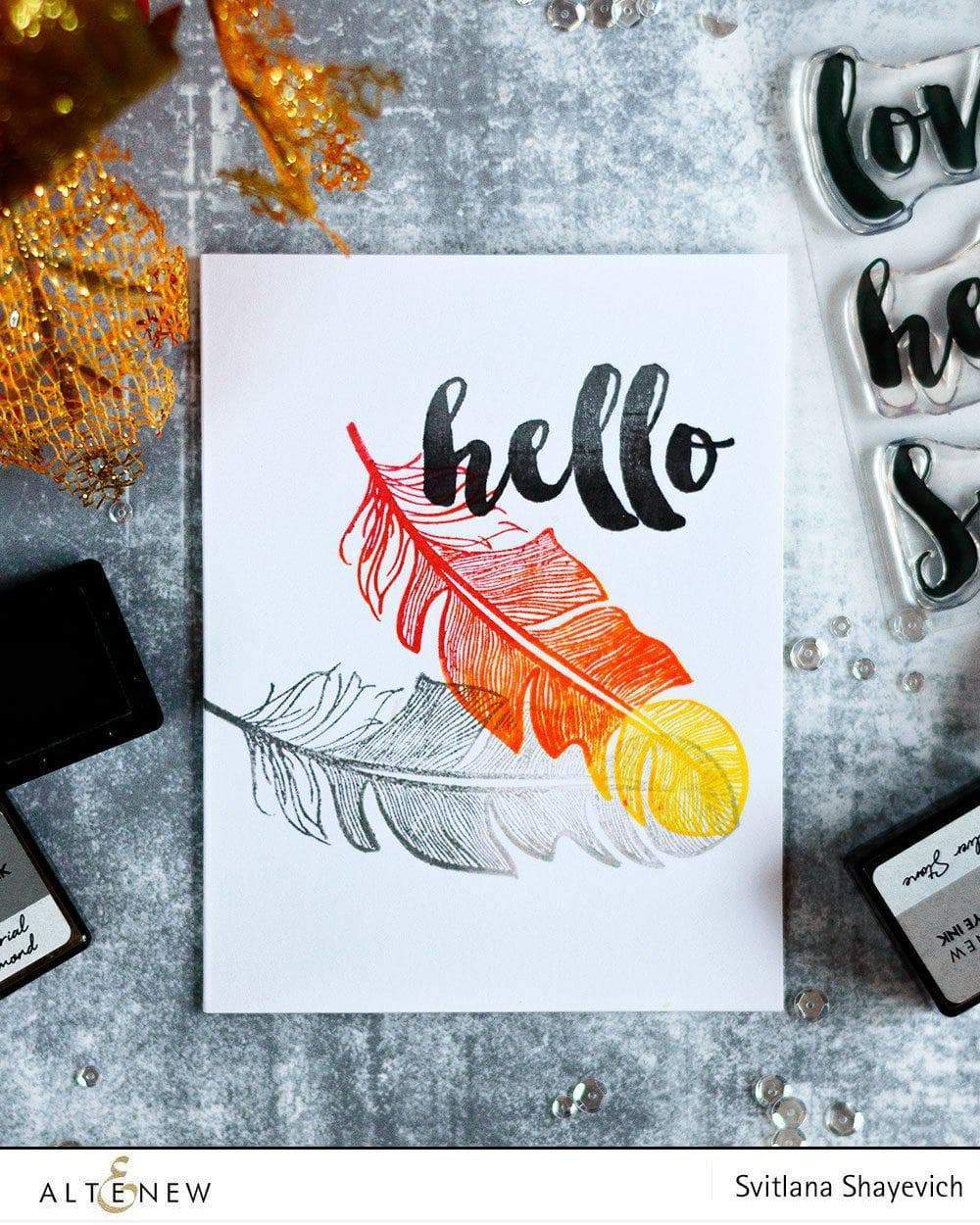 Stamp & Die Bundle Golden Feather