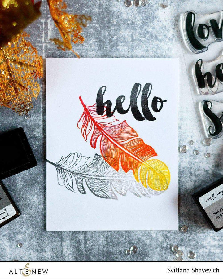Stamp & Die Bundle Golden Feather
