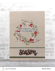 Stamp & Die Bundle Halftone Holidays Stamp & Die & Christmas Season Die Set Bundle