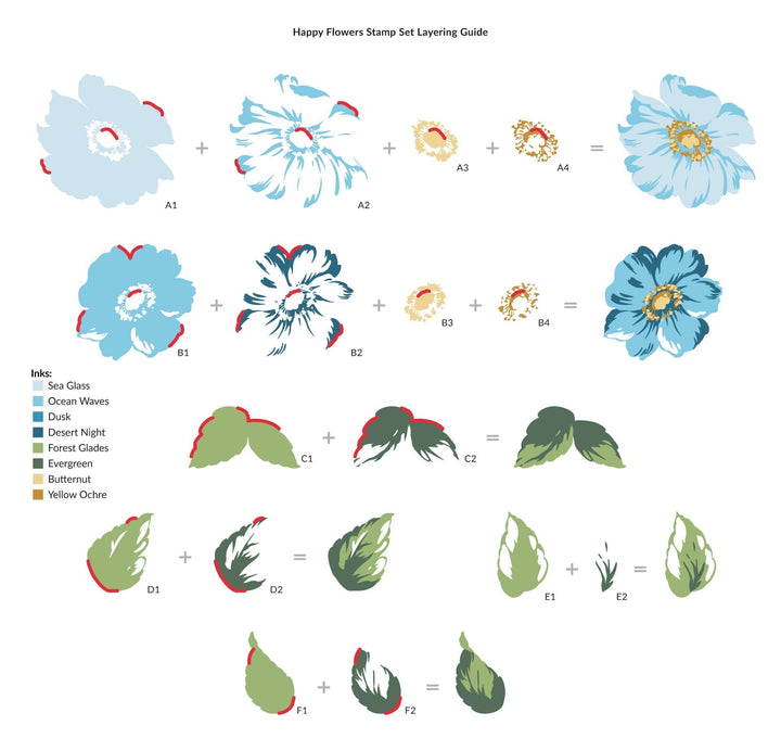 Stamp & Die Bundle Happy Flowers