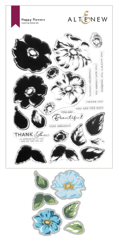 Stamp & Die Bundle Happy Flowers
