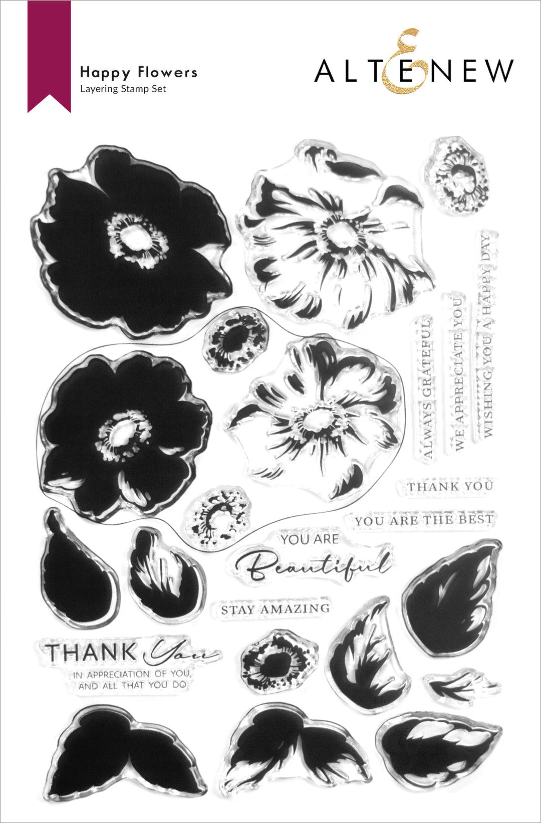 Stamp & Die Bundle Happy Flowers