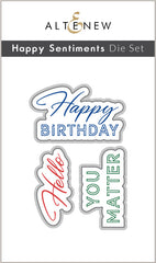Stamp & Die Bundle Happy Sentiments