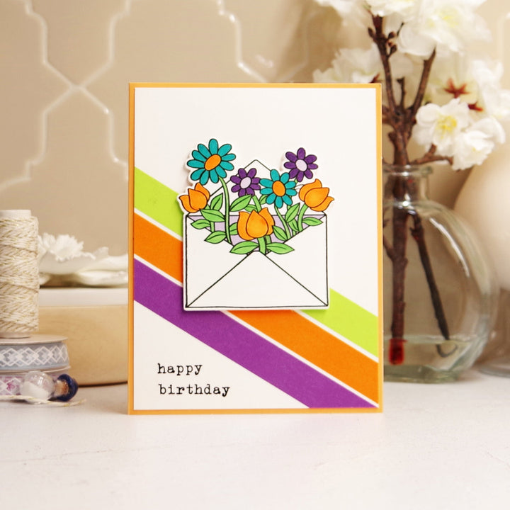 Stamp & Die Bundle Letter Flowers