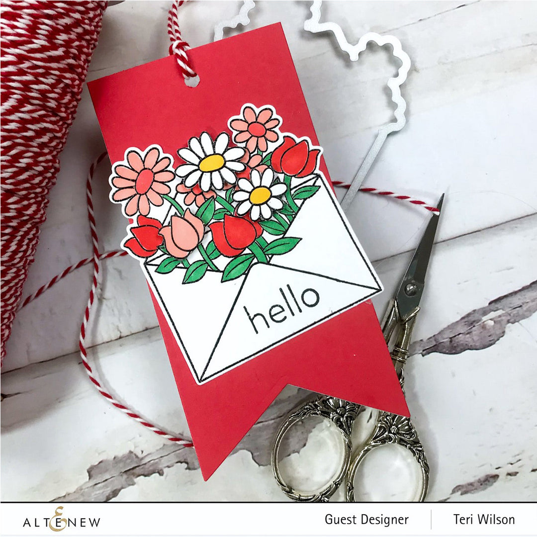 Stamp & Die Bundle Letter Flowers