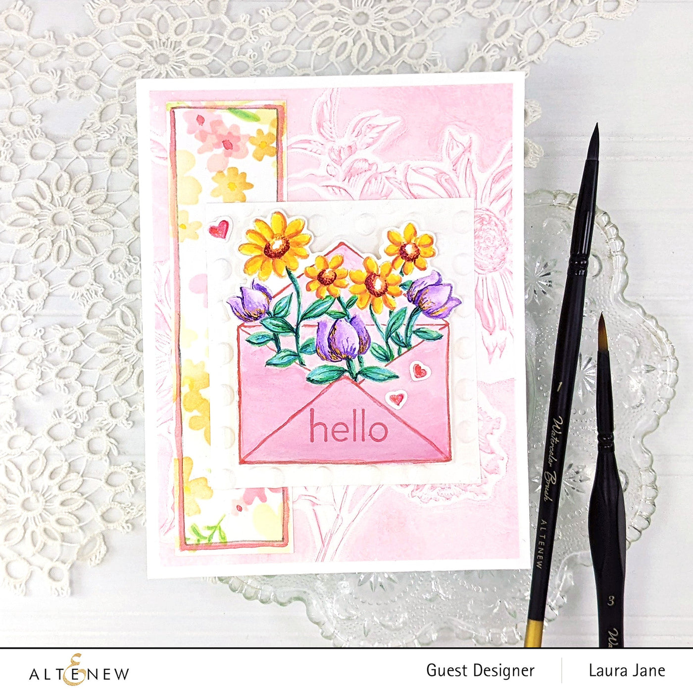 Stamp & Die Bundle Letter Flowers