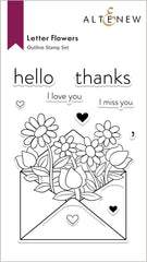 Stamp & Die Bundle Letter Flowers