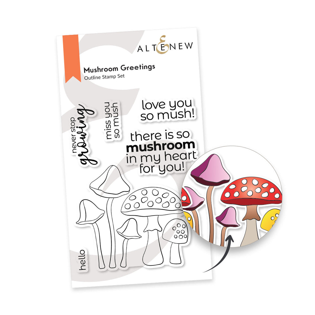 Stamp & Die Bundle Mushroom Greetings