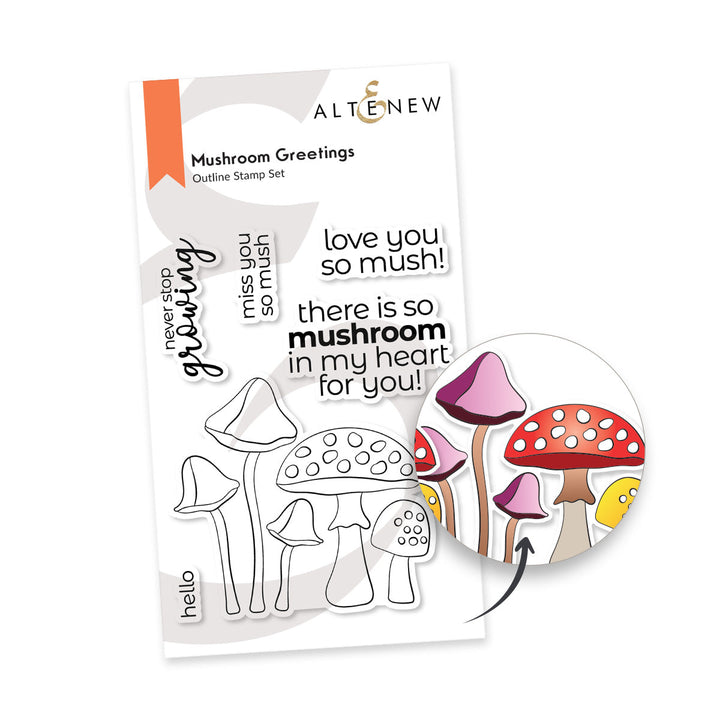 Stamp & Die Bundle Mushroom Greetings