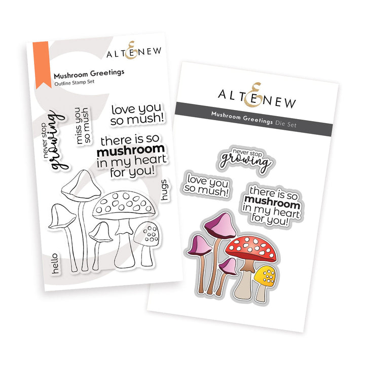 Stamp & Die Bundle Mushroom Greetings