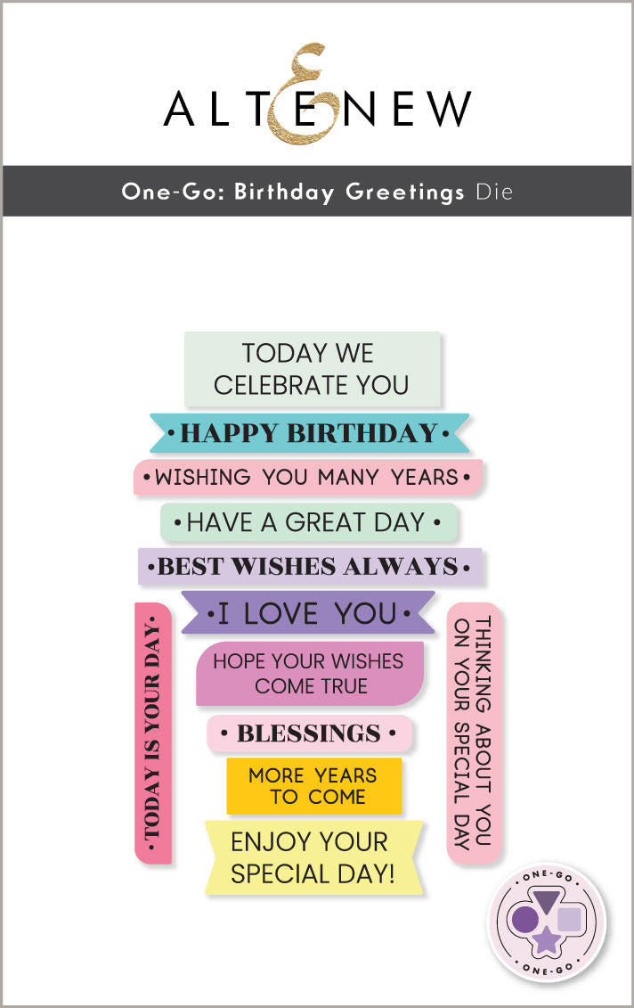 Stamp & Die Bundle One-Go: Birthday Greetings