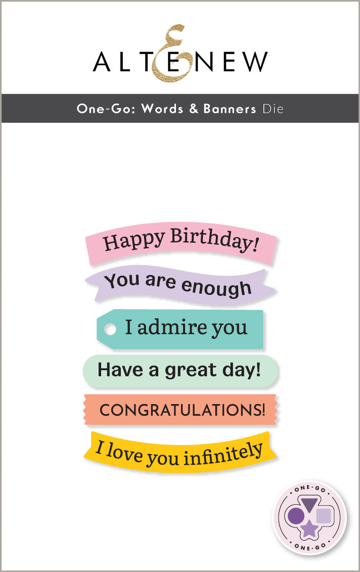 Stamp & Die Bundle One-Go: Words & Banners