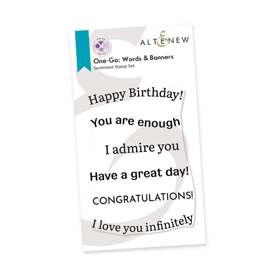 Stamp & Die Bundle One-Go: Words & Banners