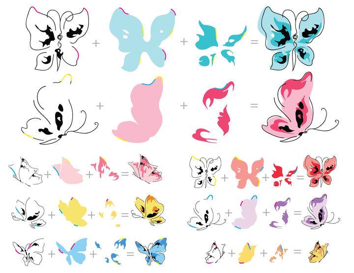 Stamp & Die Bundle Painted Butterflies