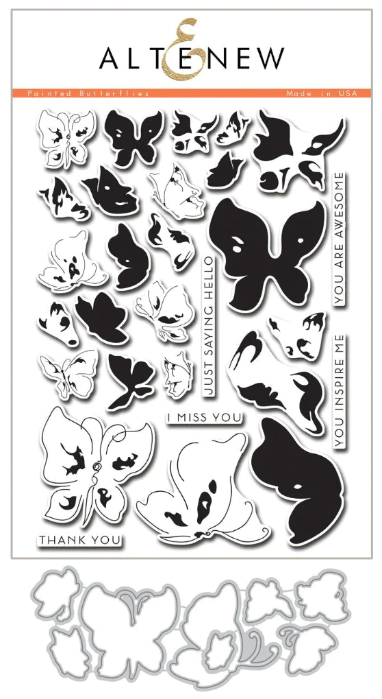 Stamp & Die Bundle Painted Butterflies