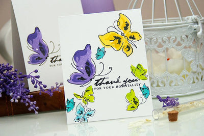 Stamp & Die Bundle Painted Butterflies