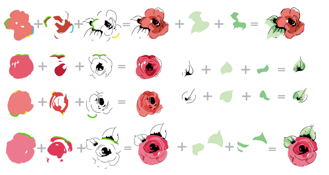 Stamp & Die Bundle Painted Flowers