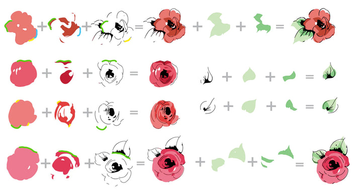 Stamp & Die Bundle Painted Flowers