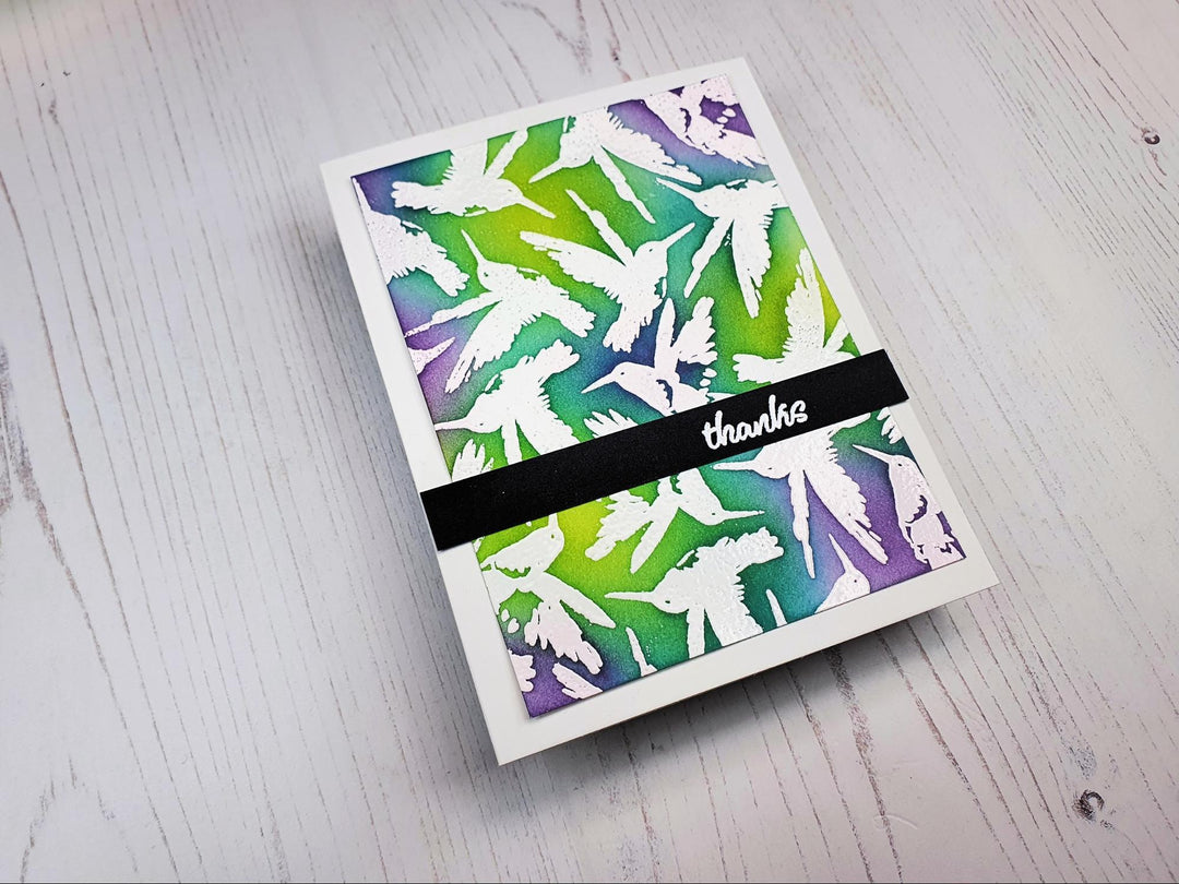 Stamp & Die Bundle Painted Hummingbirds