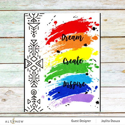 Stamp & Die Bundle Painted Rainbow