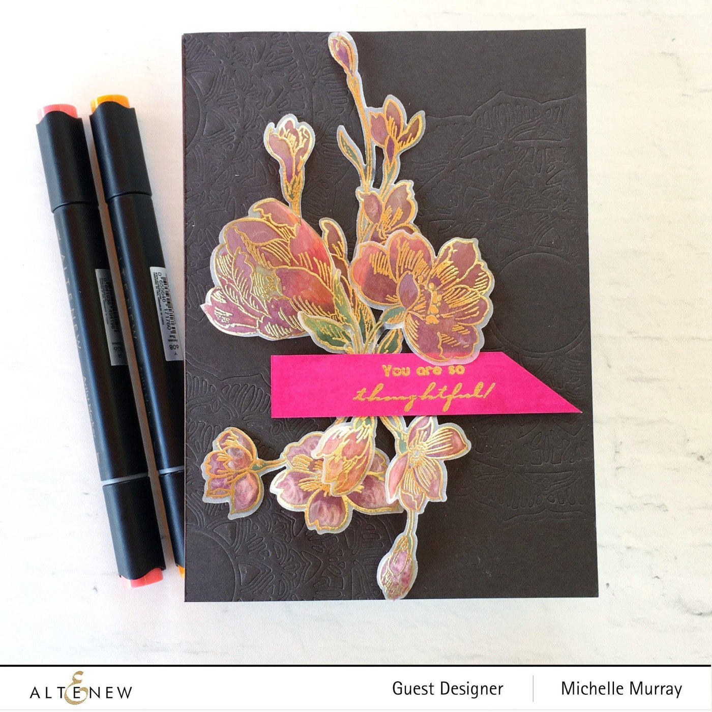 Stamp & Die Bundle Pen Sketched Flowers