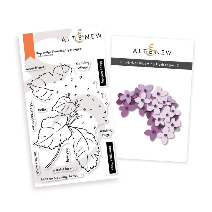 Stamp & Die Bundle Pop-It-Up: Blooming Hydrangea Stamp & Die Set