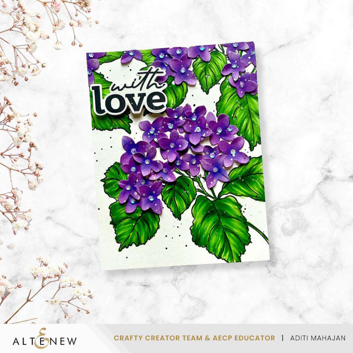 Stamp & Die Bundle Pop-It-Up: Blooming Hydrangea Stamp & Die Set